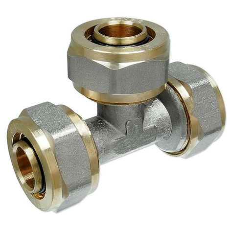 Schraubfitting-T-Stück 20 x 2,0 - 20 x 2,0 - 20 x 2,0 mm für Alu-Mehrschicht-Verbundrohr