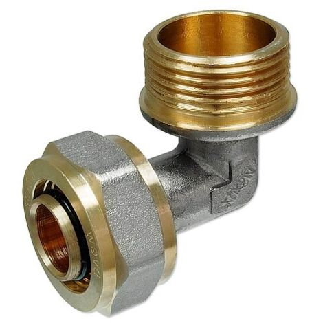 Schraubfitting-Übergangswinkel mit Außengewinde - 20 x 2,0 mm - 3/4'' für Alu-Mehrschicht-Verbundrohr