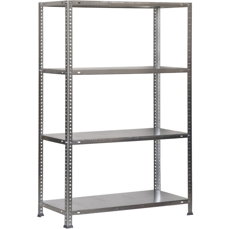 Tagère à vis panda mid HxLxP 150x80x30cm Charge du compartiment 100kg Étagère de rangement en métal Galvanisé