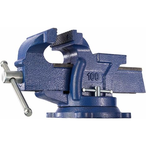 Max-Power 040271 Schraubstock drehbar Guss 100 mm blau