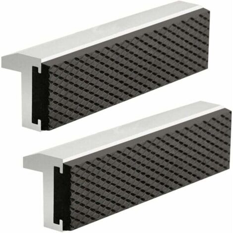 Schraubstockbackenschutz, Schraubstock mit Schutzbacken, extra weiche Backen, Ersatzbacken aus Aluminium mit Magneten, 125 mm, 2 Stück
