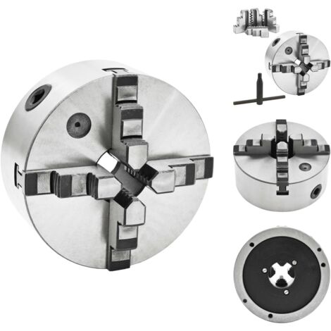 Schraubzwingen & -stöcke - Living 4-Backen-Drehfutter Selbstzentrierend 160 mm Stahl