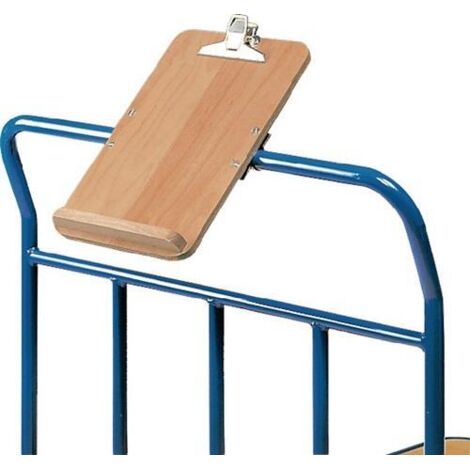 Schreibtafel HO m.Papierklammer u.Stiftablage f.Plattformwagen DIN A4 hoch FETRA
