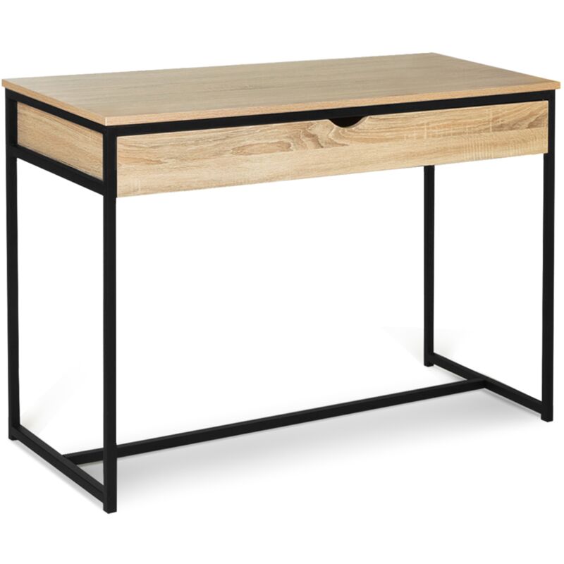 Idmarket Beige Schreibtisch 1 Schublade Detroit Industriedesign