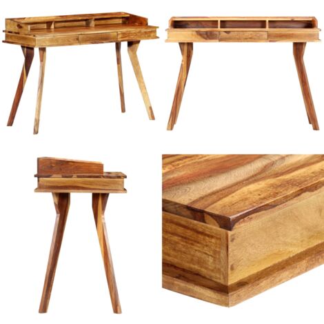 Schreibtisch 115 x 50 x 85 cm Massivholz - Holz Schreibtisch - Palissander Schreibtisch - Vintage Schreibtisch - Büro Schreibtisch - Büro Einrichtung - Home & Living