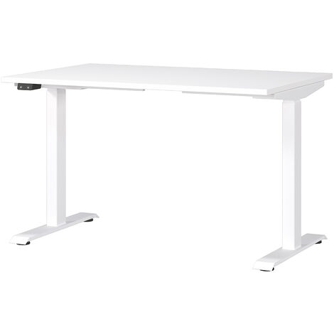 Schreibtisch 120cm, elektrisch höhenverstellbar, weiß, MEMPHIS-01