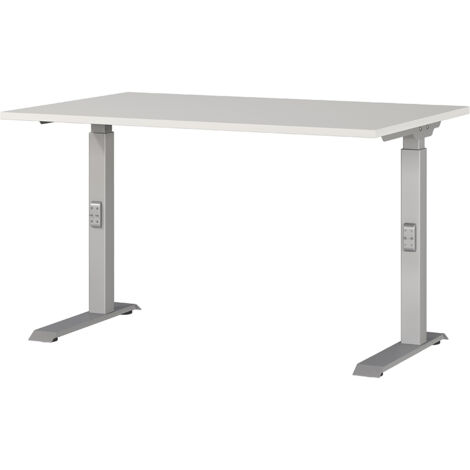 Schreibtisch 120cm, grau/silber, DUBA-01