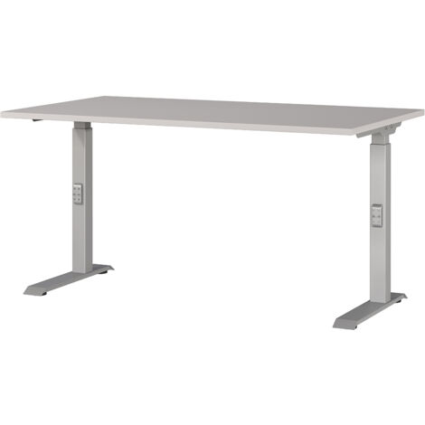 Schreibtisch 140cm, kaschmir/silber, DUBA-01