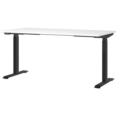 Schreibtisch 160cm, elektrisch höhenverstellbar, weiß, MEMPHIS-01