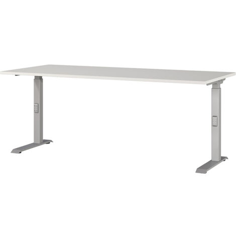 Schreibtisch 180cm, grau/silber, DUBA-01