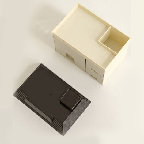[Schreibtisch-Aufbewahrungsbox] Multifunktionale Aufbewahrungsbox für Zuhause, transparenter brauner Kunststoff, 420 g