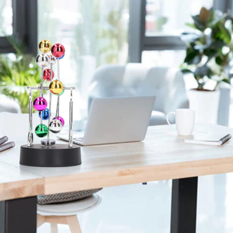 Schreibtisch-Deko  Perpetuum Mobile  Riesenrad  Betrieb über USB und 4 AA-Batterien  Rahmen aus Kunststoff und Schmiedeeisen  310 g  Inkl. Ständer und USB-Kabel  Stressabbau und Dekoration