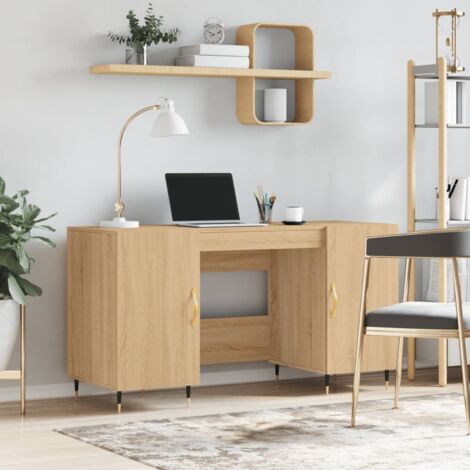 Schreibtisch Eiche Sonoma 140x50x75 cm aus Spanplatte