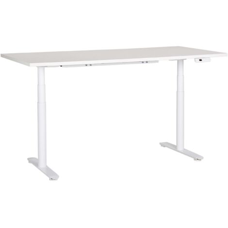 Schreibtisch elektrisch höhenverstellbar DESTINAS Weiß 180 cm 80 cm