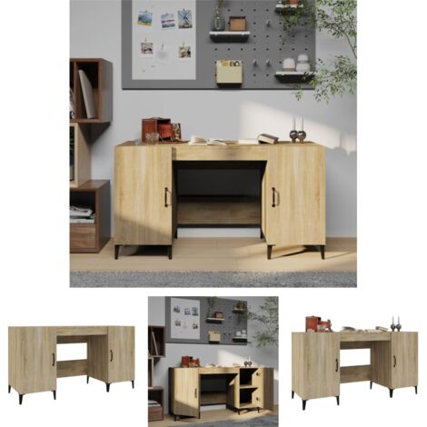 Schreibtisch für Büro - vidaXL Schreibtisch Sonoma-Eiche 140x50x75 cm Holzwerkstoff - Schreibtisch für Arbeitszimmer