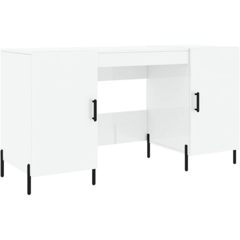 Schreibtisch Hochglanz-Weiß 140x50x75 cm Holzwerkstoff vidaXL
