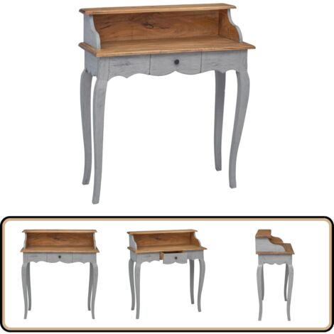 Schreibtisch Massives Mahagoniholz 80x40x92 cm - Antiker Schreibtisch - Holzsreibtisch - Mahagoni Tisch - Vintage Schreibtisch - Designer Schreibtisch