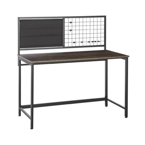 Schreibtisch mit Memoboard VINCE Schwarz 118 cm 60 cm