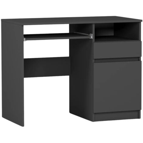 Schreibtisch mit Schrank rechts Anthrazit 90 x 50 cm Modern N35