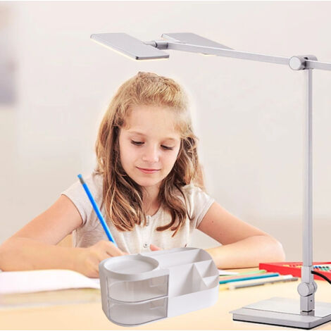 Schreibtisch-Organizer mit 2 Schubladen – Multifunktionaler Stiftehalter – Weiß – Maße: 18 x 9 x 9 cm – Strapazierfähiger Kunststoff – 250 g