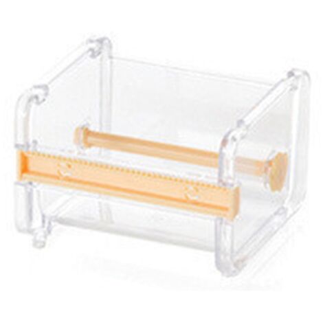Schreibtisch-Organizer mit Abroller und Klebebandabschneider für Heimwerker und Büro, Material: PS und ABS, Farbe: Grün/Beige/Gelb, Durchmesser: 6,5 cm, Breite: 7,5 cm, 2 Abroller enthalten.