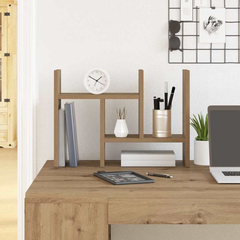 Schreibtisch Organizer Eiche Handwerklich 34.5 X 15.5 X 35.5 Cm Vidaxl