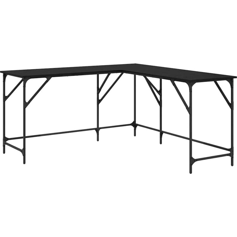 Schreibtisch Schwarz Eichen-optik 149 X 149 X 75 Cm Vidaxl