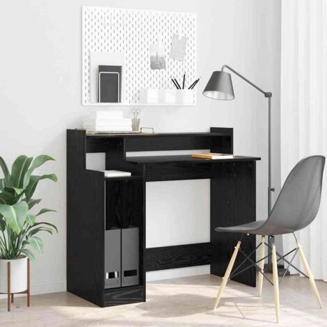 Schreibtisch Schwarz Eichen-Optik 97 x 45 x 90 cm Holzwerkstoff vidaXL