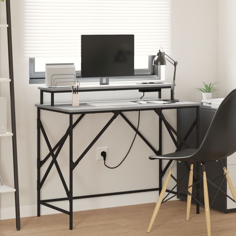 Vidaxl - Schreibtisch Grau Sonoma 100 X 50 X 86.5 Cm Holzwerkstoff