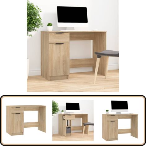 Schreibtisch Sonoma-Eiche 100x50x75 cm Holzwerkstoff - Schreibtisch - Bürotisch - Home Office - Holzwerkstoff - Sonoma-Eiche