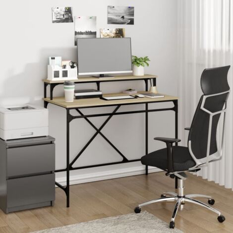 Schreibtisch Sonoma-Eiche 100x50x90 cm Holzwerkstoff und Eisen vidaXL72135
