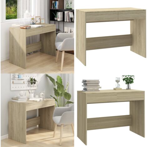 Schreibtisch Sonoma-Eiche 101x50x76,5 cm Holzwerkstoff - Schreibtisch - Bürostuhl - Homeoffice - Arbeitsplatz - Esszimmertisch - Home & Living