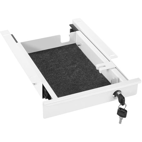 Schreibtisch Unterbauschublade weiß abschließbar Breite: 850 mm
