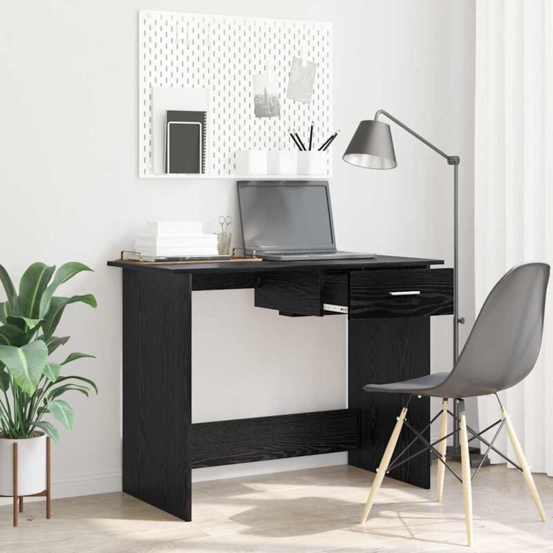Schreibtisch Schwarze Eiche 100 X 50 X 76 Cm Holzwerkstoff Vidaxl