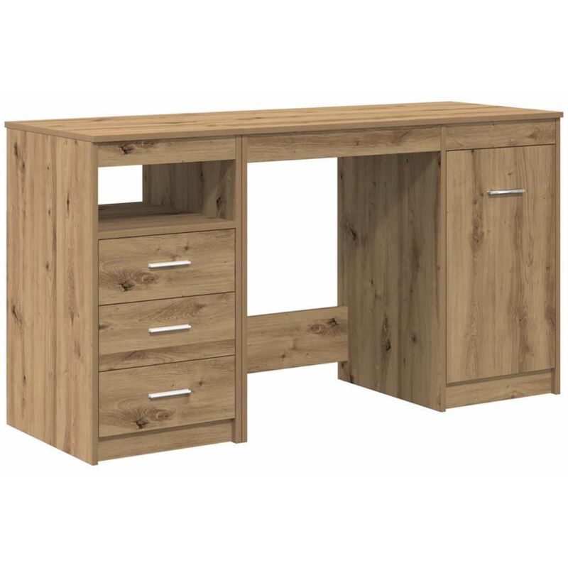 Schreibtisch Mit Schrank Artisan Oak Engineered Wood Vidaxl