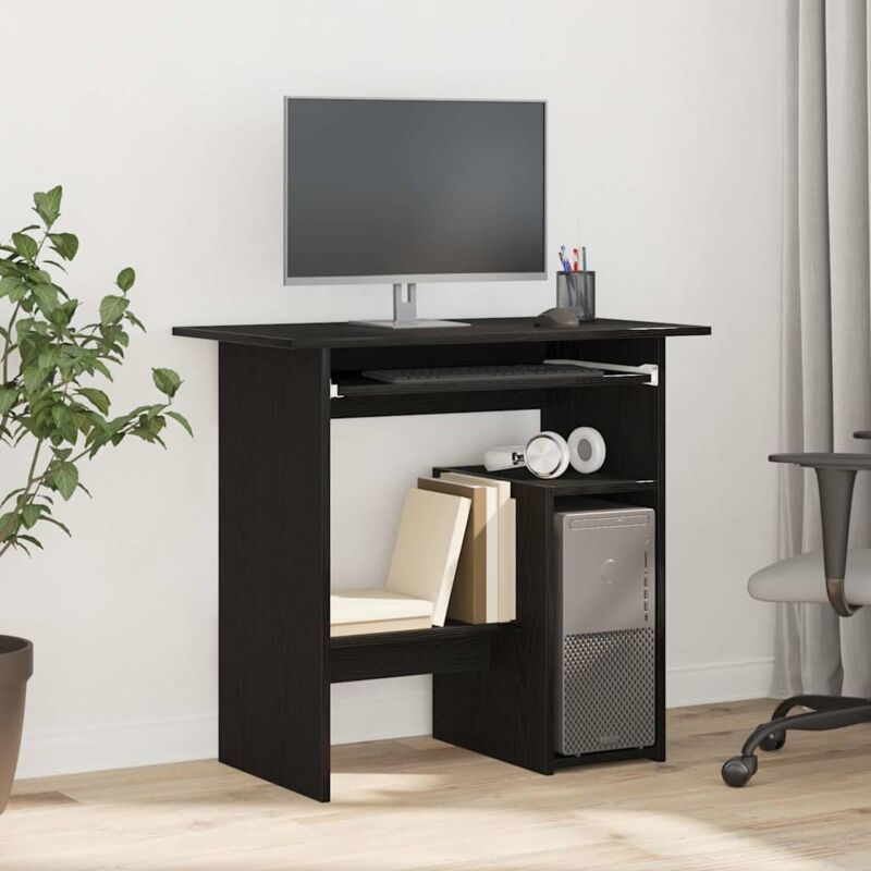 Schreibtisch Schwarz Eichen-optik 80x45x74 Cm Holzwerkstoff - Vidaxl