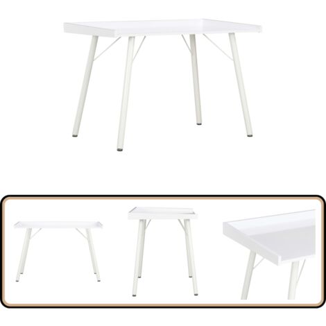 Schreibtisch Weiß 90×50×79 cm - Schreibtisch - Weißer Schreibtisch - Bürostuhl - Home Office Möbel - PC Schreibtisch