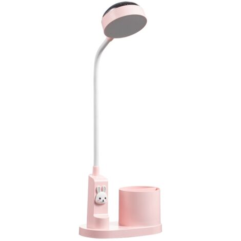 Schreibtischlampe, ABS/Polypropylen, LED, USB, 2000 mAh, rosa/weiß
