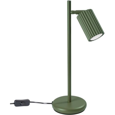 Schreibtischlampe Aluminium GU10 43 cm verstellbar Olivgrün Modern Tischlampe