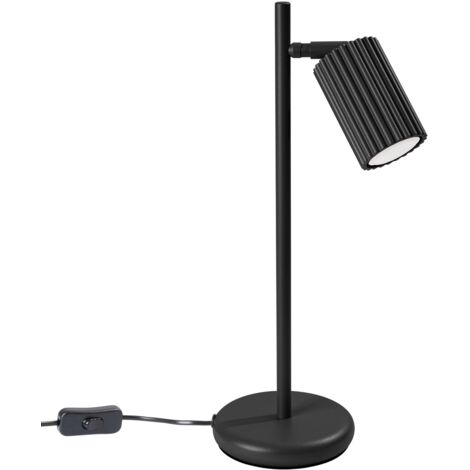 Schreibtischlampe Aluminium GU10 verstellbar 43 cm Schwarz Modern Tischleuchte
