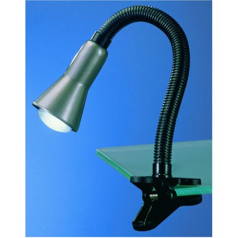 Schreibtischlampe Flexo Aluminium 1xE14 mit Clip Trio Beleuchtung