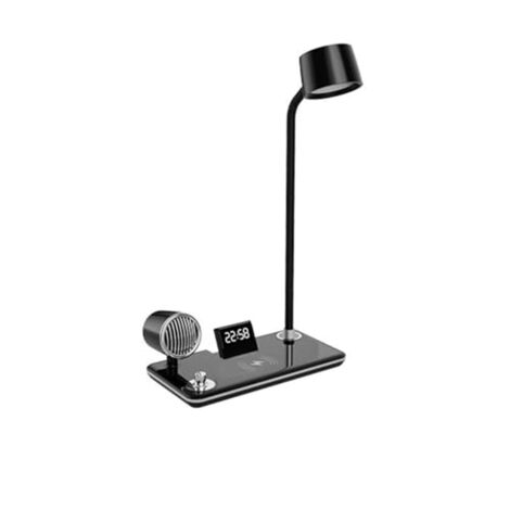 Schreibtischlampe, kabellose verstellbare Nachttischlampe, 360-Grad-Leselampe, Tischlampe für drinnen und draußen, Sofa, schwarz