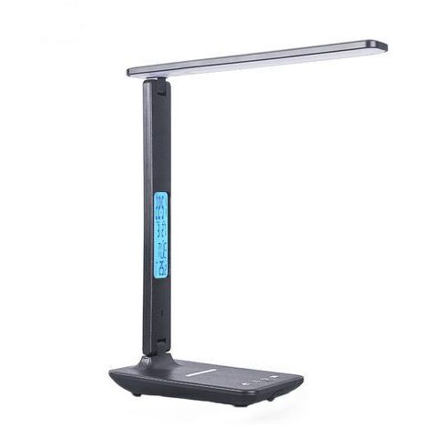 Schreibtischlampe, kabelloses Ladegerät, 10 W, schwarz