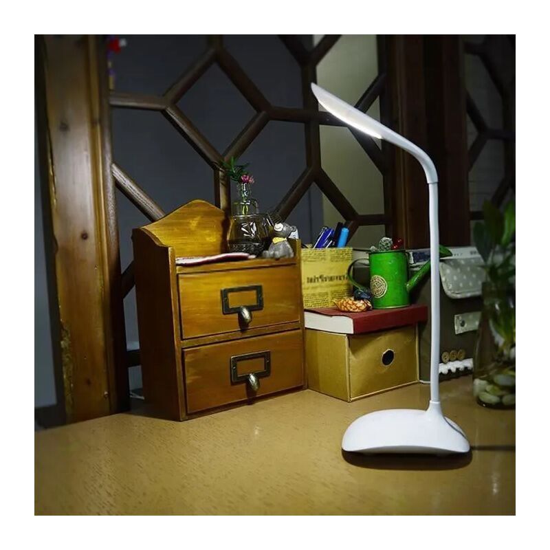 Image of Schreibtischlampe led Schreibtischlampe - 3 Helligkeitsstufen / 18 LEDs - Weiß