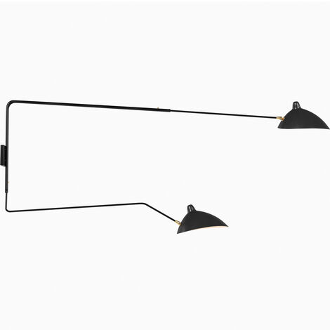 Schreibtischlampe - Wandleuchte - 2 Arme Schwarz - George Schwarz