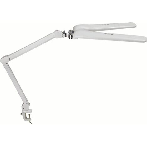 Schreibtischleuchte Metall/Ku.weiß H.max.470 mm,Tischklemme m.LED