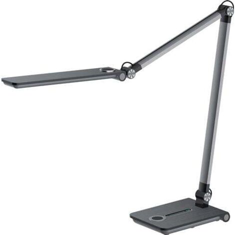 Schreibtischleuchte Wave grau metallic H.max.760mm Standfuß m.LED HANSA