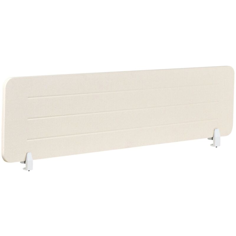 Beliani Schreibtischtrennwand Hellbeige 160 X 40 Cm Ziggy