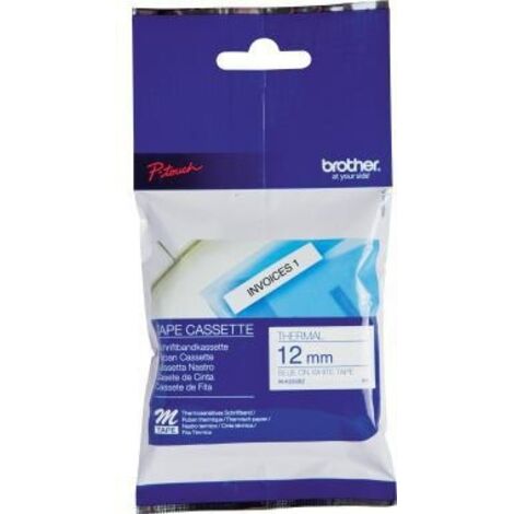 Schriftbandkassette P-touch M-K233 12 mm x 8 m (B x L) weiß blau