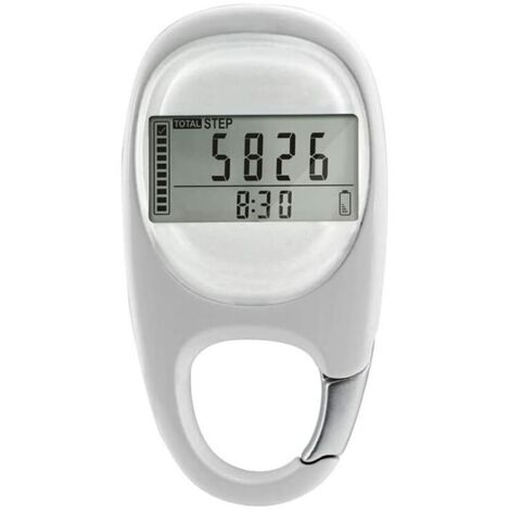 Schrittzähler zum Gehen, 3D-Schrittzähler mit Clip, Schrittzähler mit Karabiner, 7-Tage-Speicher, unverbundener Schrittzähler für Gehen, Laufen, Fitness-Tracker, Kalorienverbrauch
